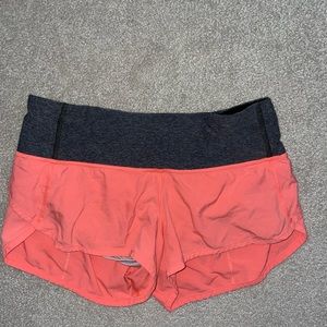 Super cute neon orange lulu lemon shorts